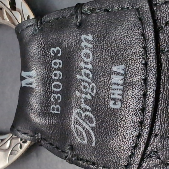 Brighton Women's Black Soft Suede Double Buckle Belt.M. - Picture 8 of 10